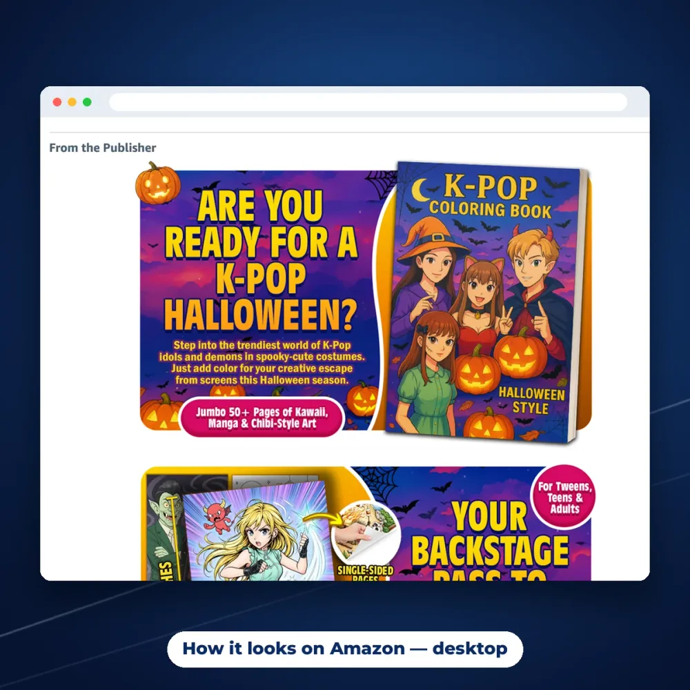 A 3-module A+ Content example as it appears on an Amazon desktop page