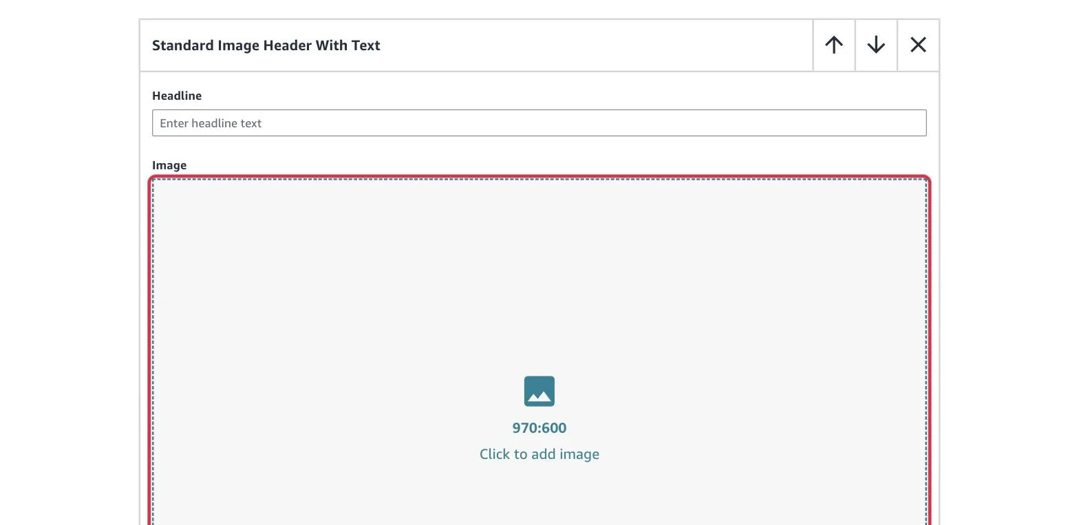 Click the image box to add an image